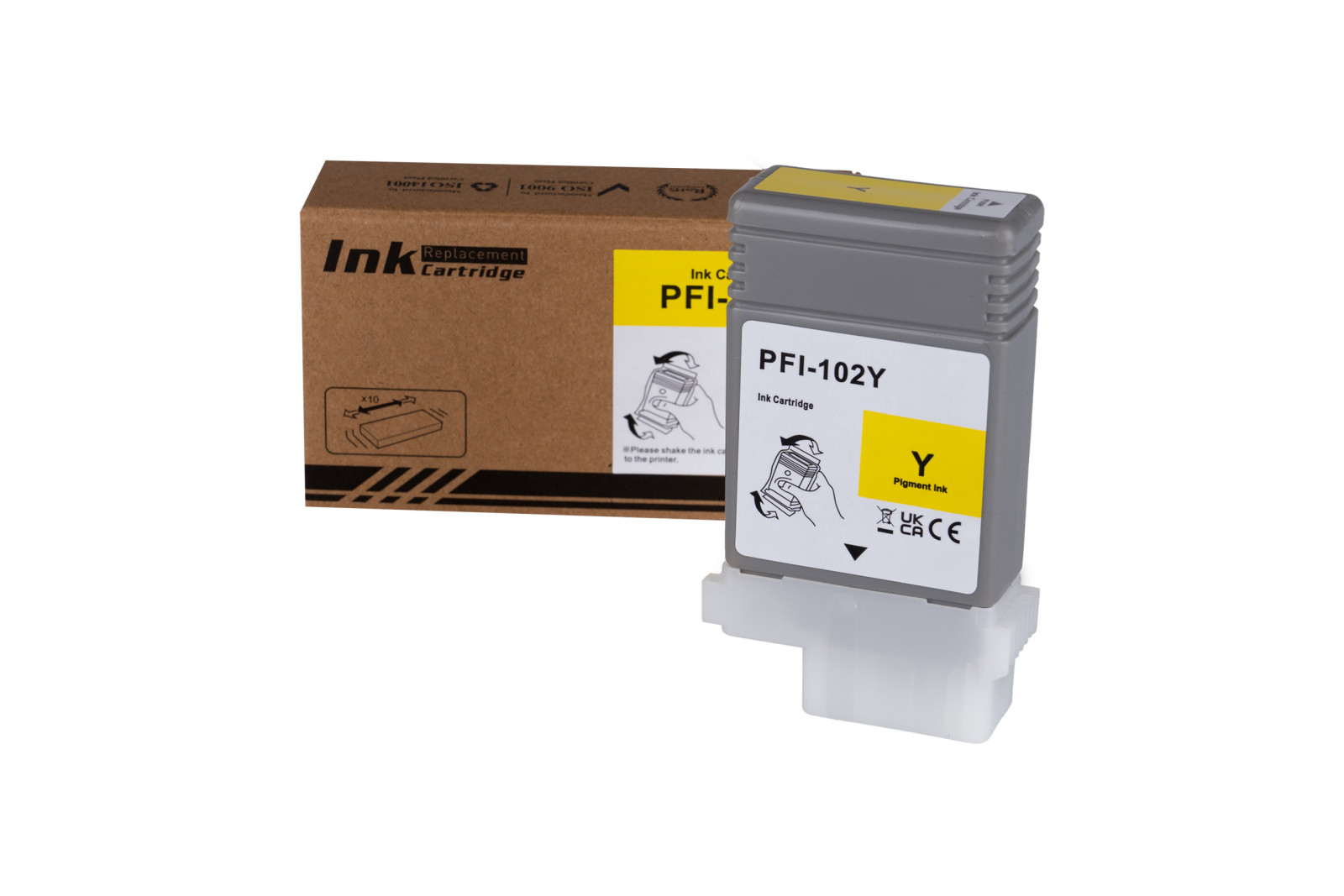 Kompatibilis tintakazetta töltés 0898B001, PFI102Y, 130ml a Canon nyomtatók számára (ORINK BULK)