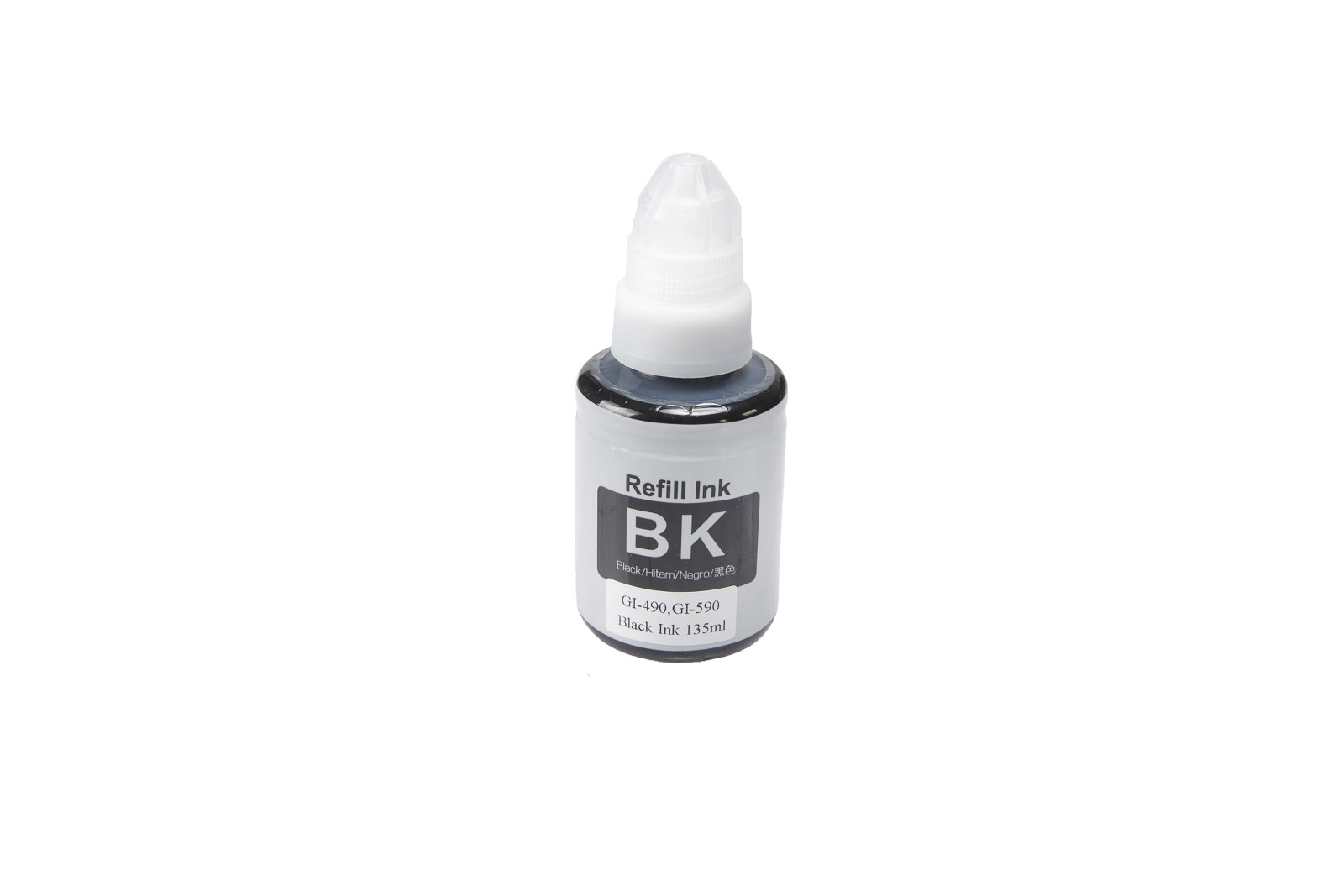 Kompatibilis tintakazetta töltés 1603C001, 0663C001, GI-490BK, GI-590BK, 135ml a Canon nyomtatók számára (ORINK BULK)