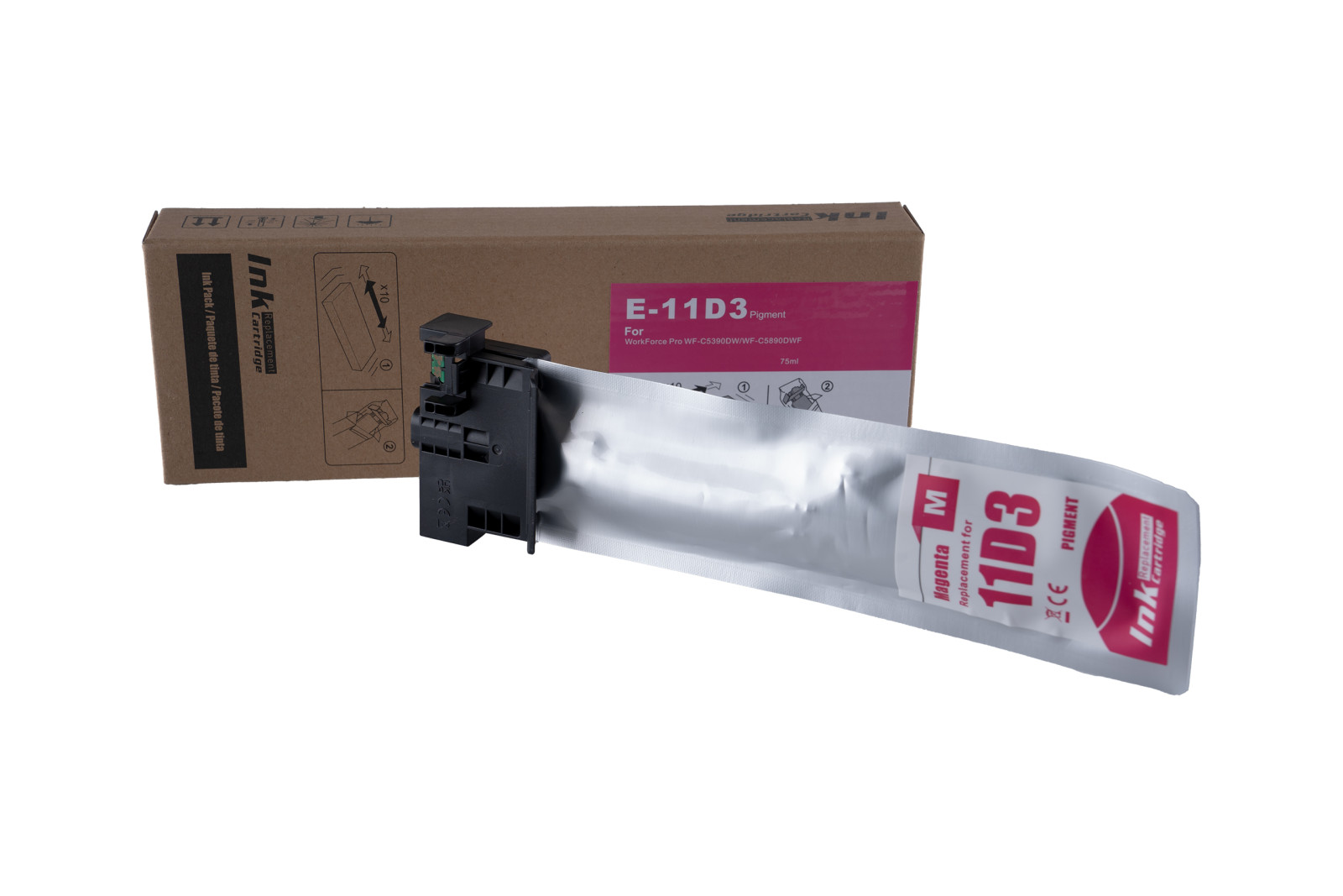 Kompatibilis tintakazetta töltés C13T11D340, XL, PIGMENT, 75ml a Epson nyomtatók számára (ORINK BULK)