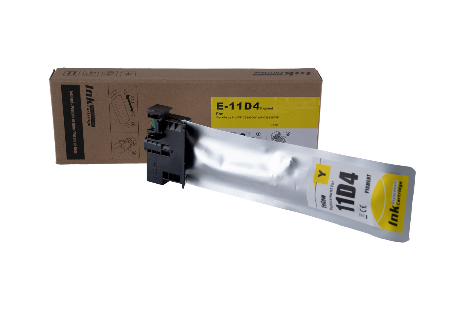 Kompatibilis tintakazetta töltés C13T11D440, XL, PIGMENT, 75ml a Epson nyomtatók számára (ORINK BULK)
