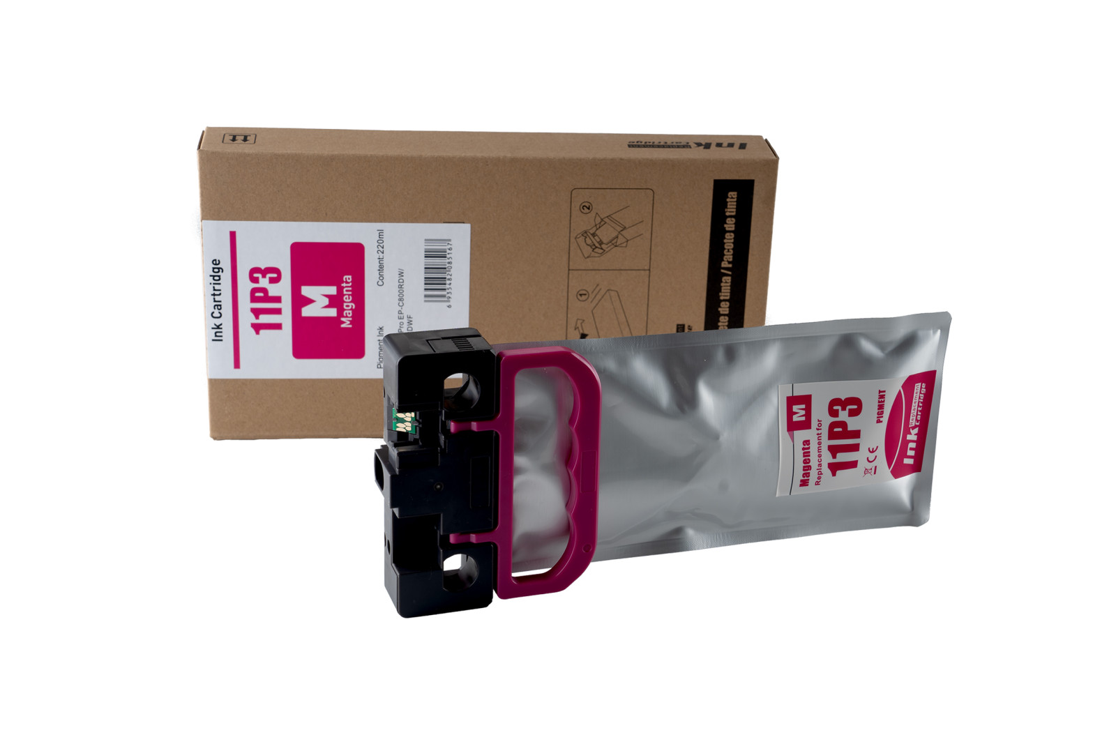Kompatibilis tintakazetta töltés C13T11P340, XXL, PIGMENT, 220ml a Epson nyomtatók számára (BULK)