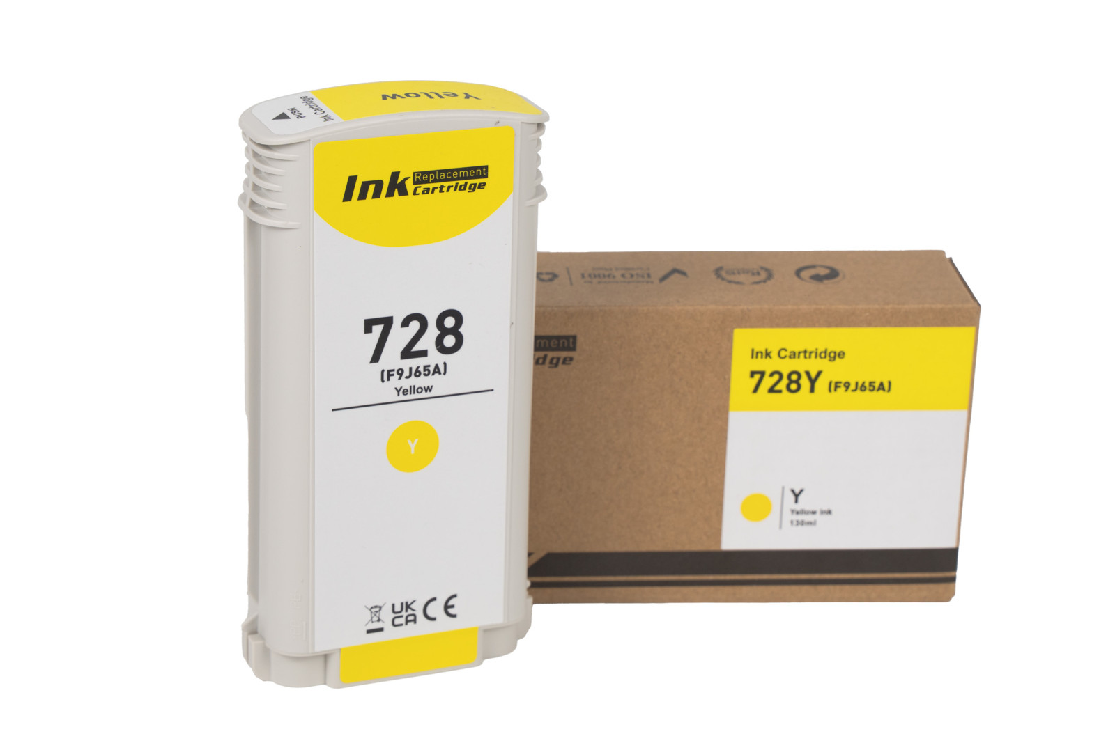 Kompatibilis tintakazetta töltés F9J65A, no.728 Y, 130ml a HP nyomtatók számára (ORINK BULK)