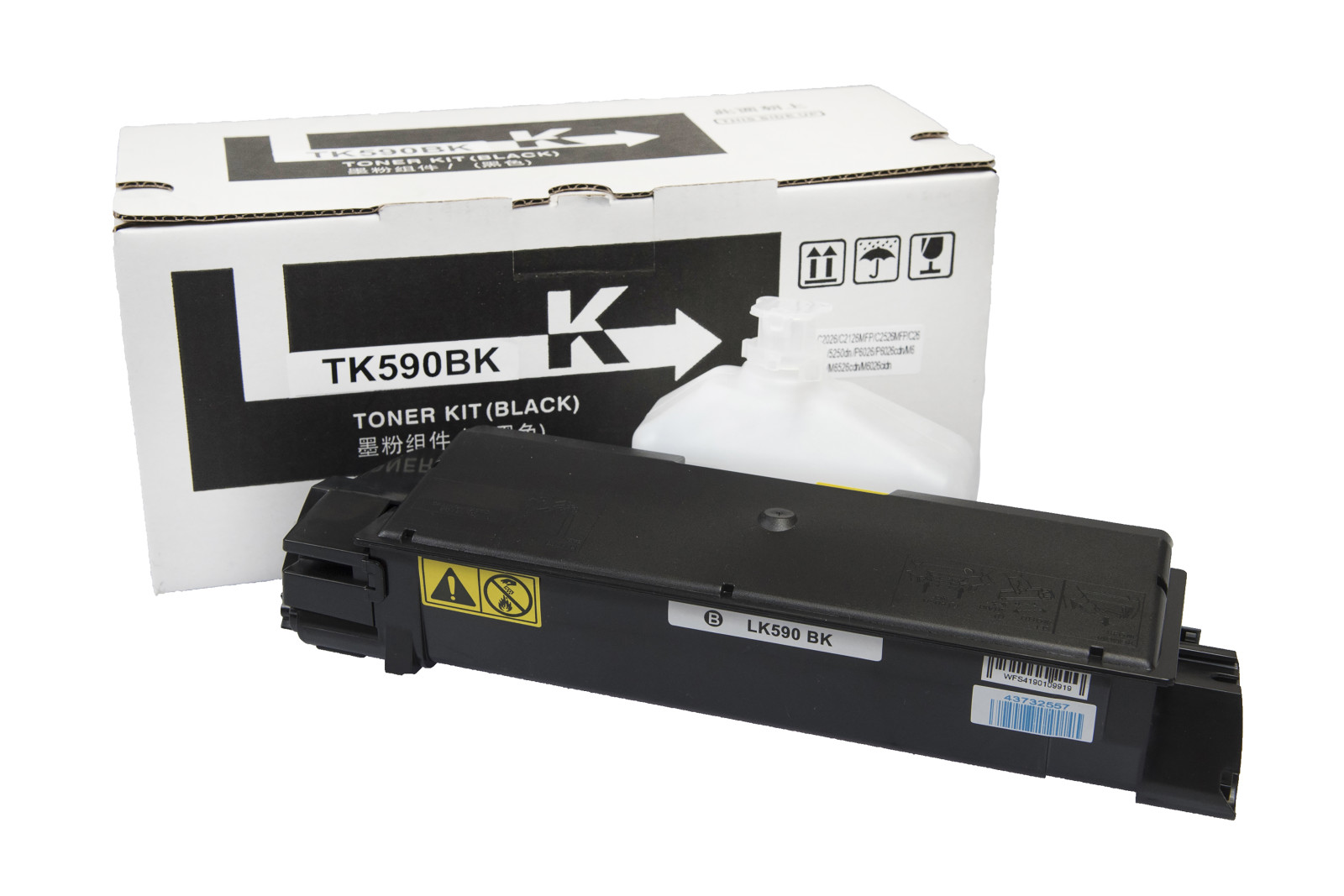 Kompatibilis tonerkazetta töltés 1T02KV0NL0, TK590BK, 7000 lap a Kyocera nyomtatók számára (Orink white box)