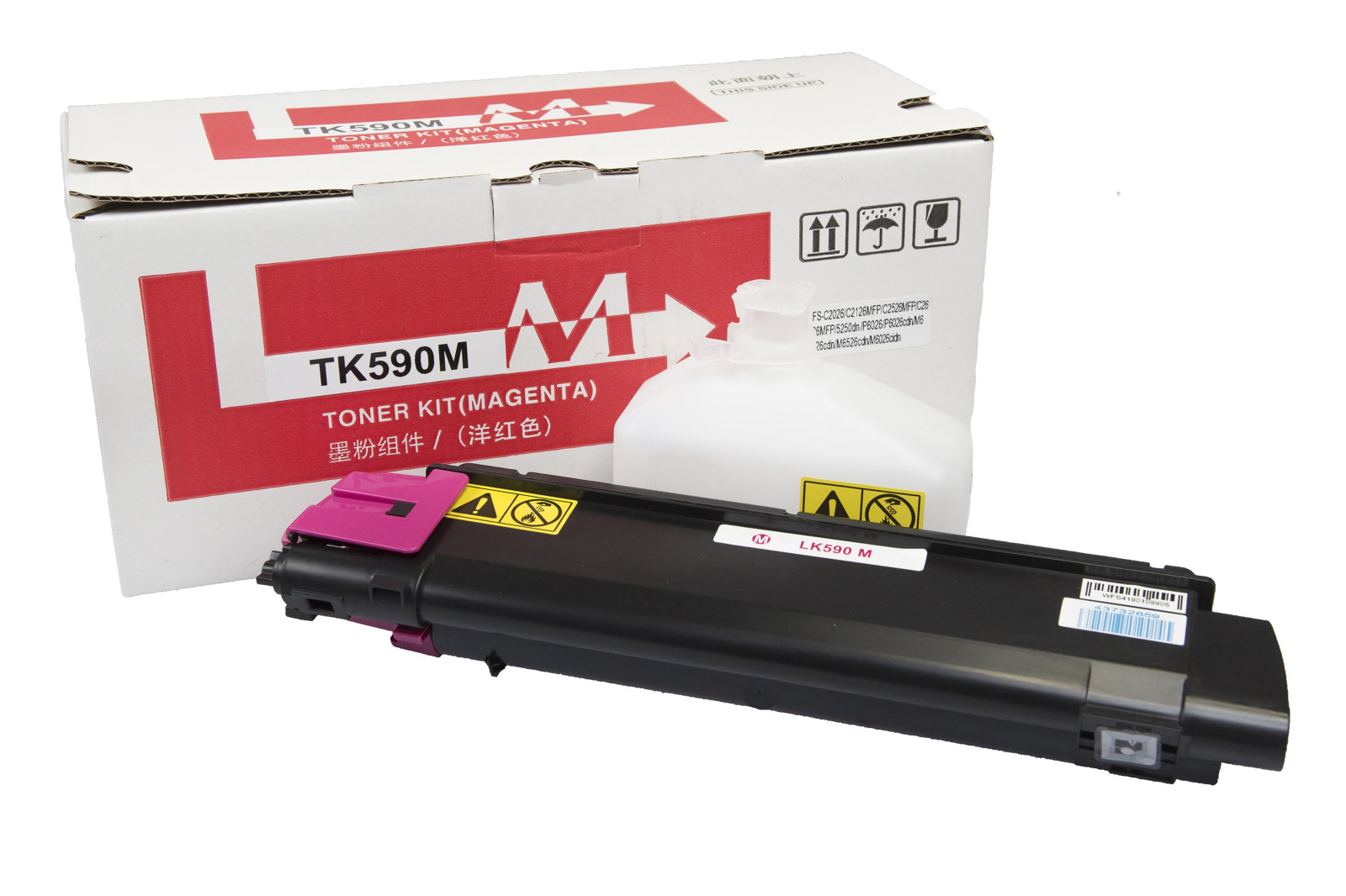 Kompatibilis tonerkazetta töltés 1T02KVBNL0, TK590M, 5000 lap a Kyocera nyomtatók számára (Orink white box)
