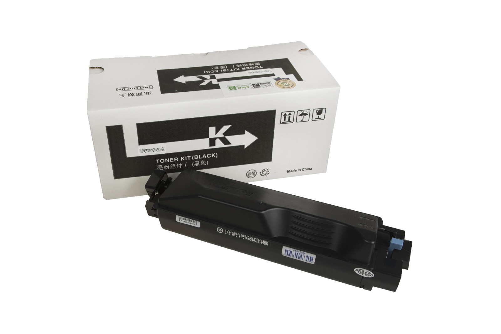 Kompatibilis tonerkazetta töltés 1T02NR0NL0, TK5140K, 7000 lap a Kyocera nyomtatók számára (Orink white box)