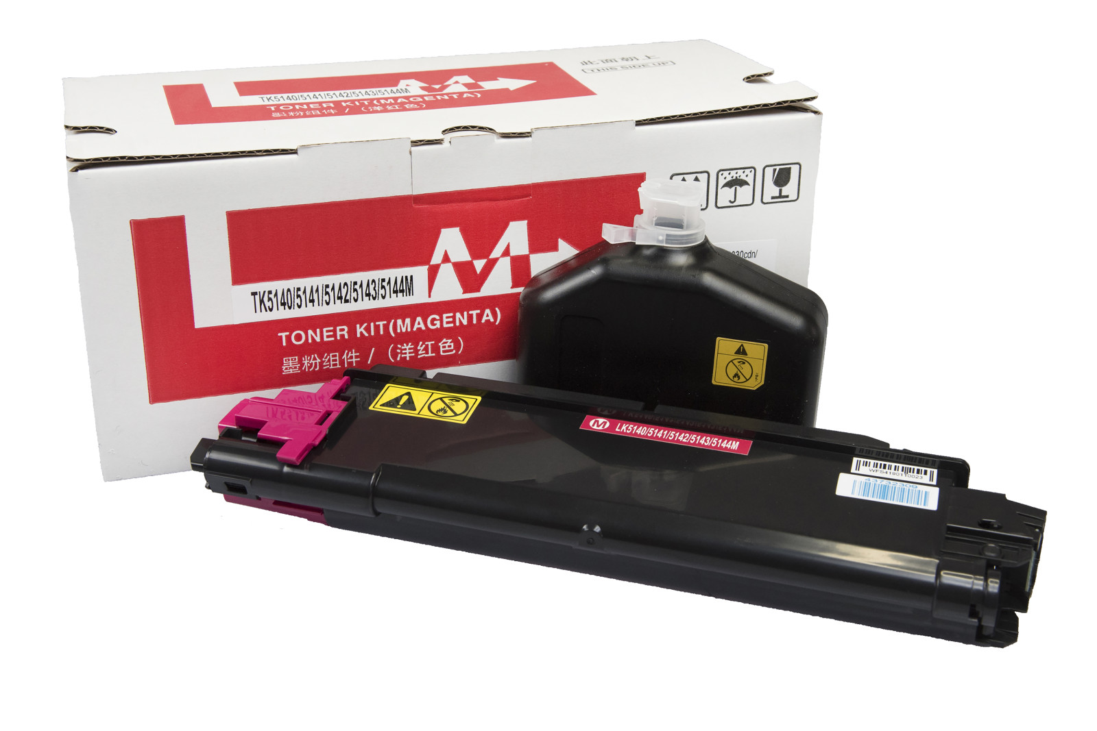 Kompatibilis tonerkazetta töltés 1T02NRBNL0, TK5140M, 5000 lap a Kyocera nyomtatók számára (Orink white box)
