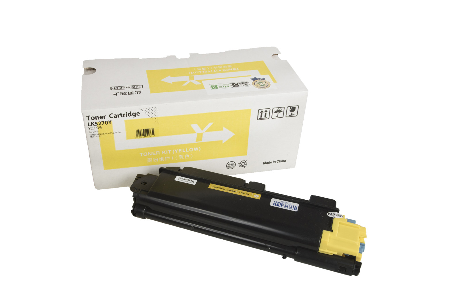 Kompatibilis tonerkazetta töltés 1T02TVANL0, TK5270Y, 6000 lap a Kyocera nyomtatók számára (Orink white box)