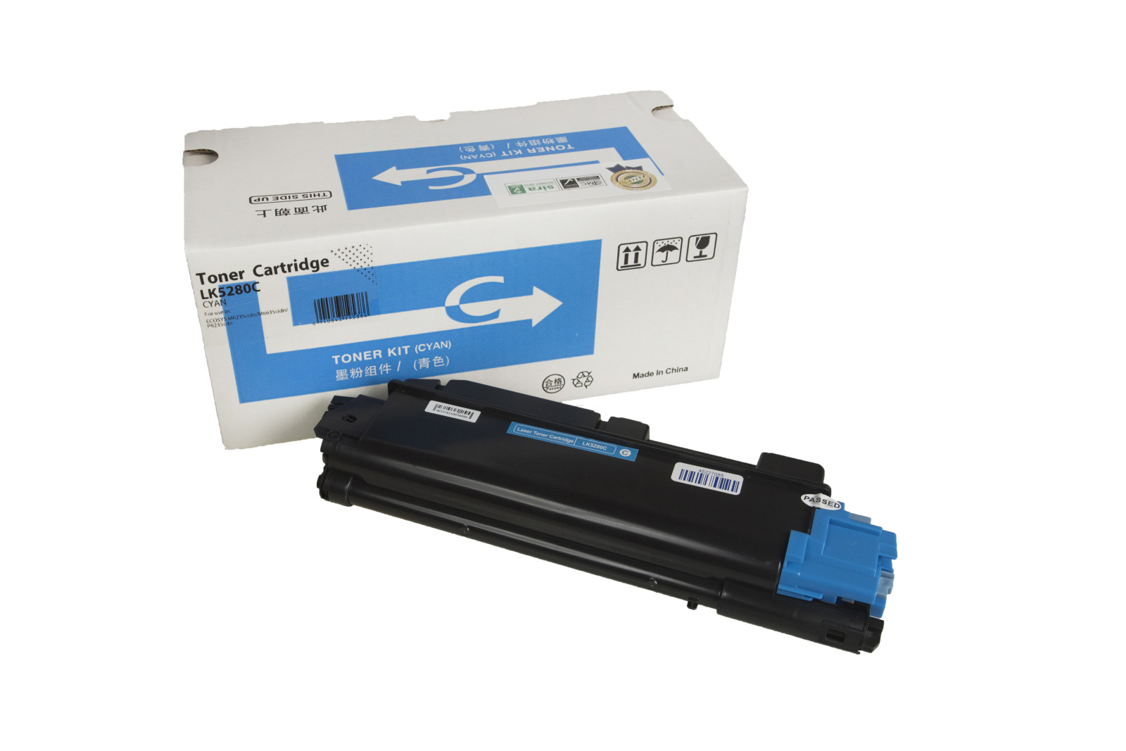 Kompatibilis tonerkazetta töltés 1T02TWCNL0, TK5280C, 11000 lap a Kyocera nyomtatók számára (Orink white box)