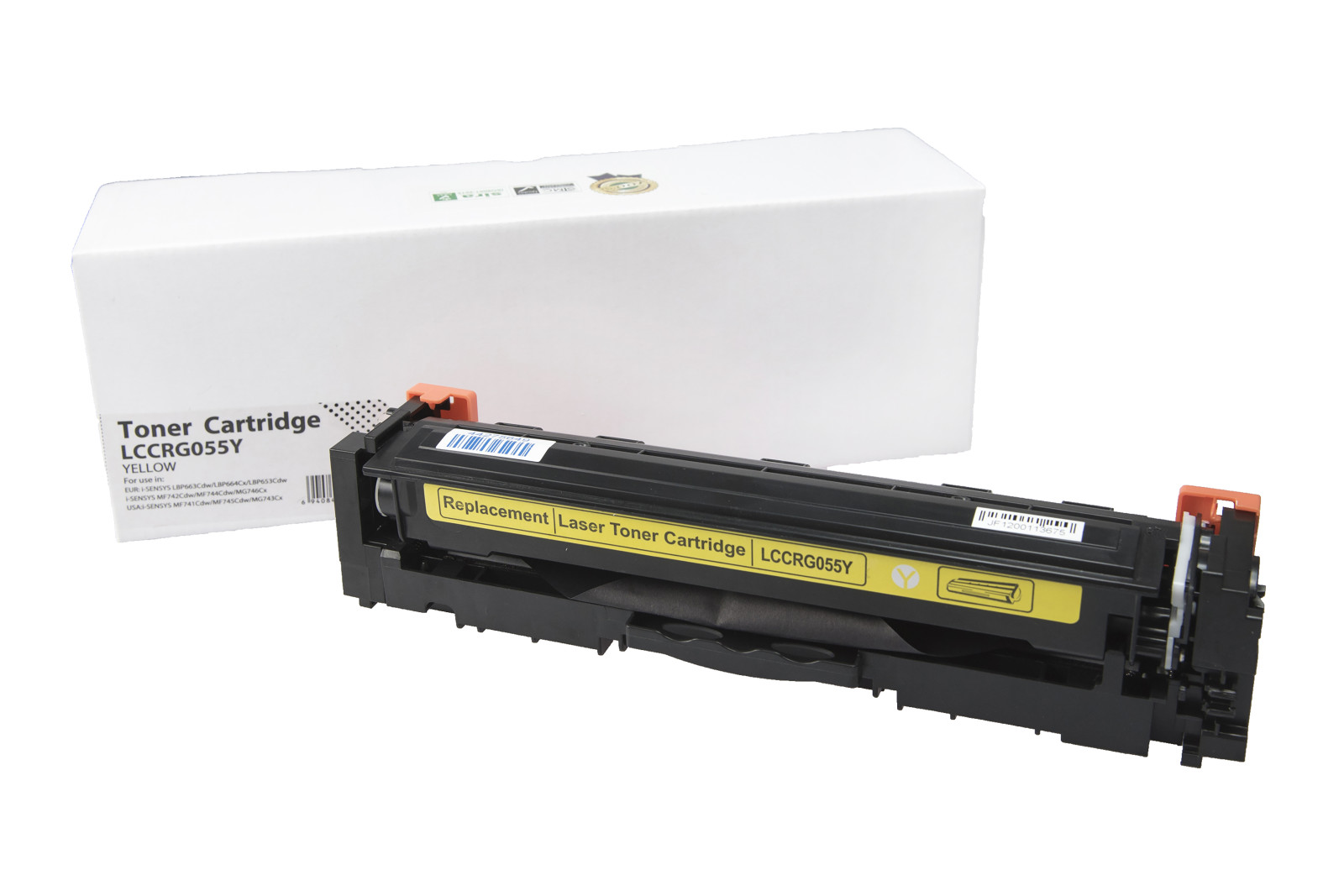 Kompatibilis tonerkazetta töltés 3013C002, CRG055Y, OEM CHIP, 2100 lap a Canon nyomtatók számára (Orink white box)