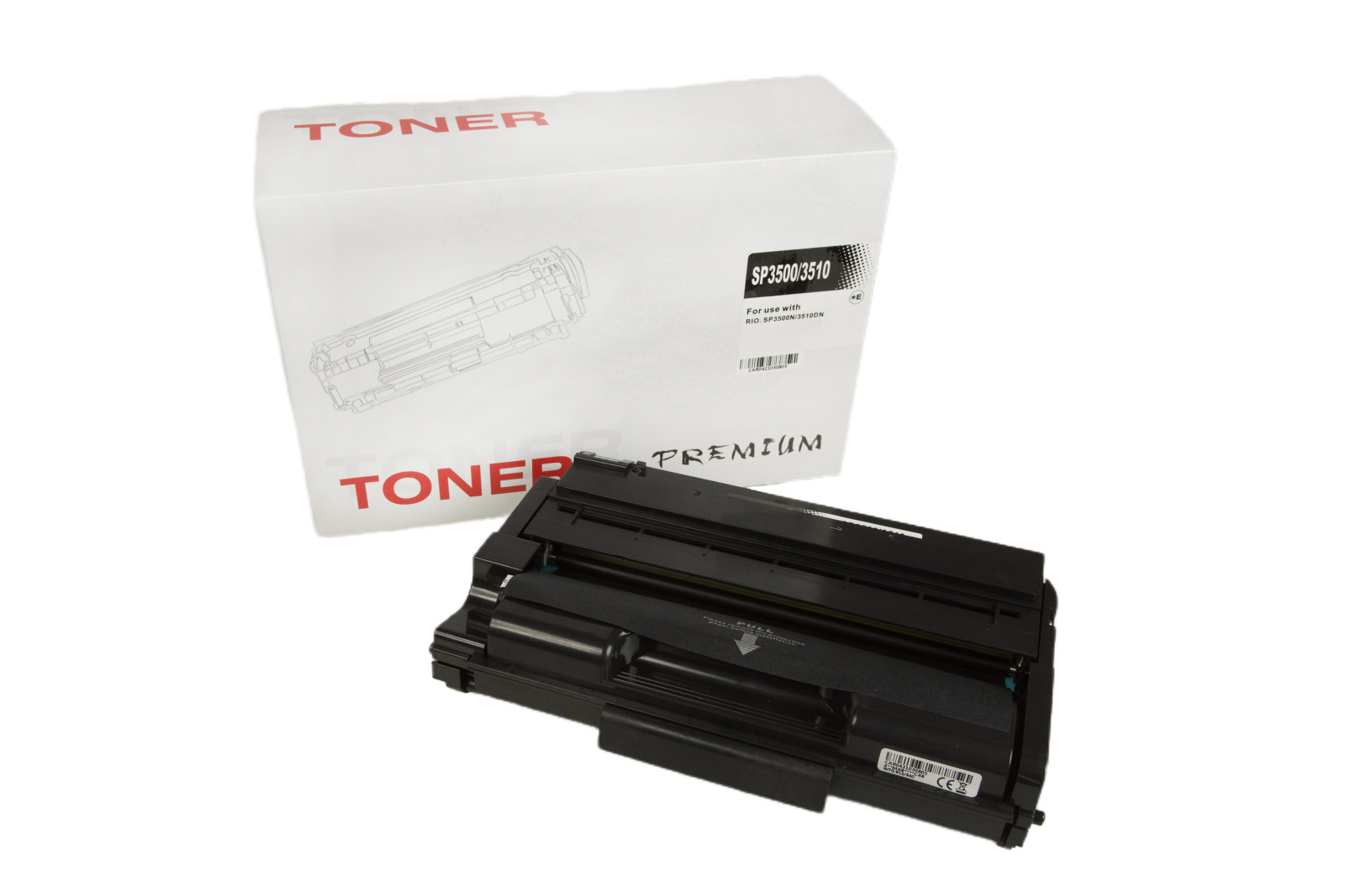 Kompatibilis tonerkazetta töltés 407646, 406990, SP3500, 6400 lap a Ricoh nyomtatók számára