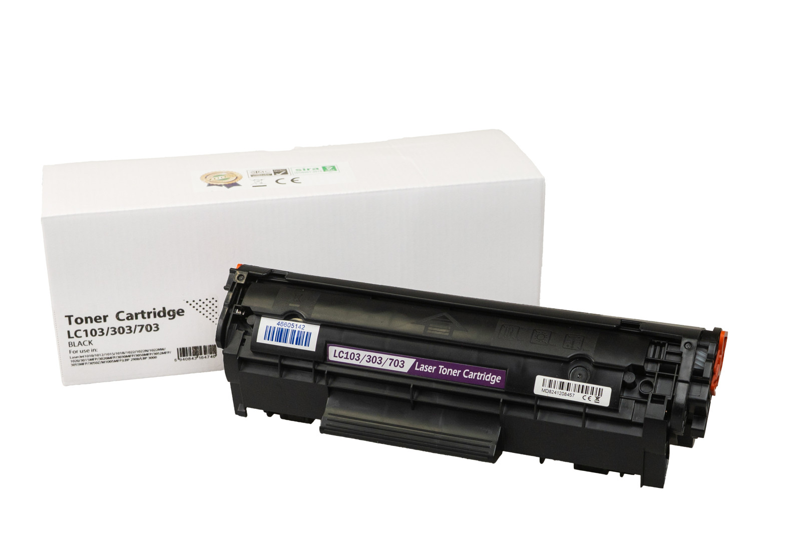 Kompatibilis tonerkazetta töltés 7616A005, CRG703, 2500 lap a Canon nyomtatók számára (Orink white box)