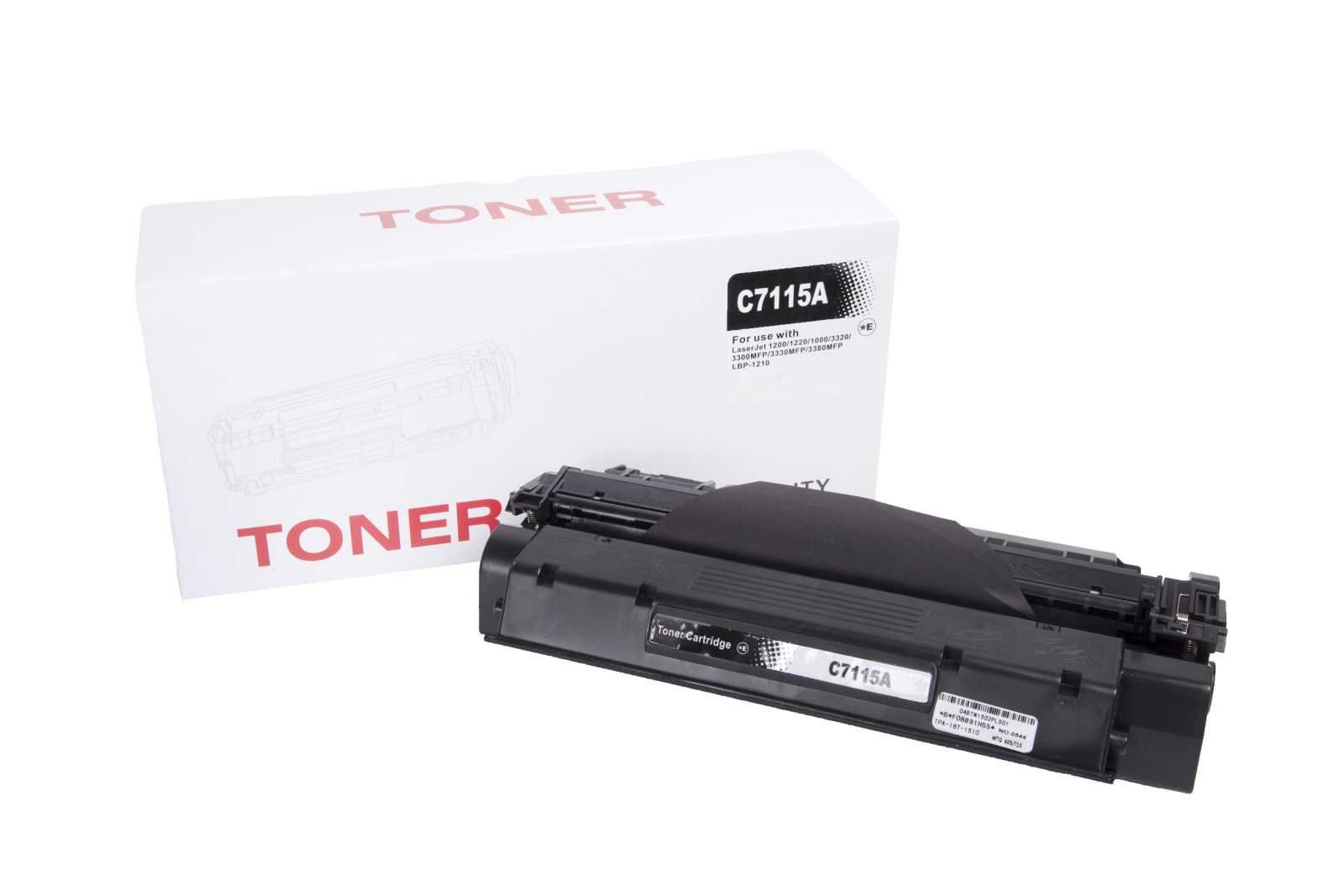 Kompatibilis tonerkazetta töltés C7115A, 15A, Q2624A, 24A, Q2613A, 13A, 5773A004, EP25, 2500 lap a HP nyomtatók számára