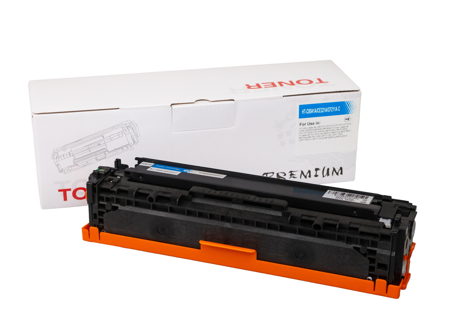 Kompatibilis tonerkazetta töltés CB541A, 125A, CE321A, 128A, 131A, CF211A, 1979B002, 6271B002, CRG716, CRG731, 1400 lap a HP nyomtatók számára