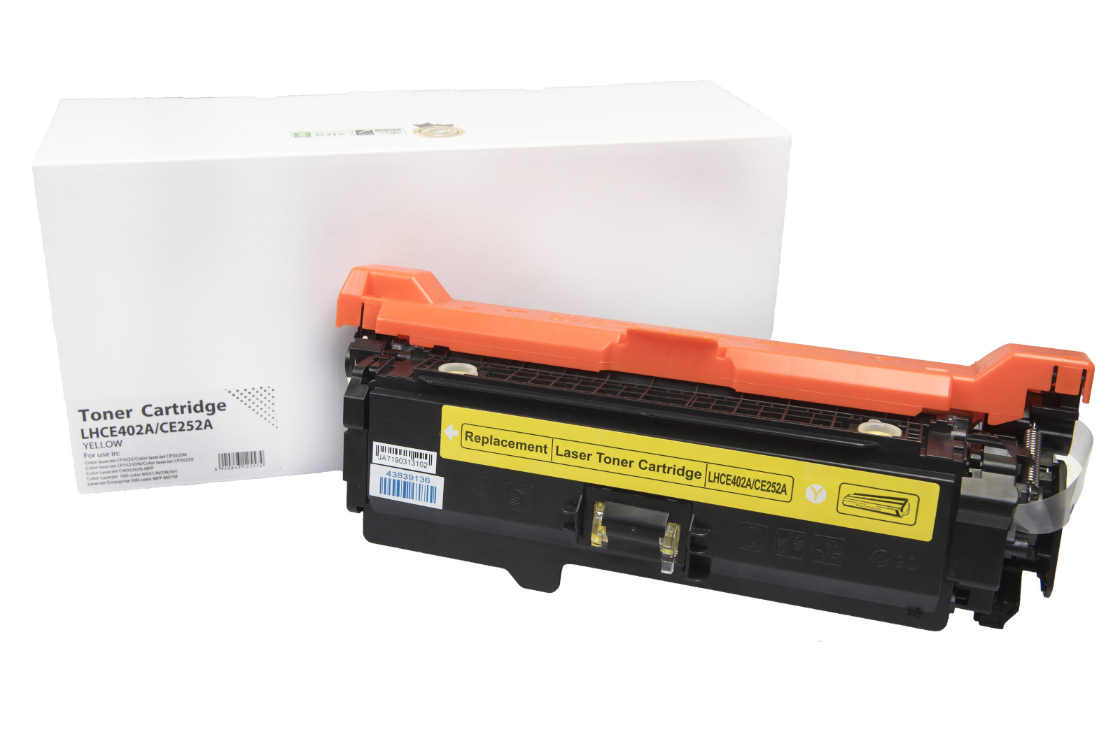 Kompatibilis tonerkazetta töltés CE402A, 507A, CE252A, 504A, 2641B002, CRG723, 6000 lap a HP nyomtatók számára (Orink white box)