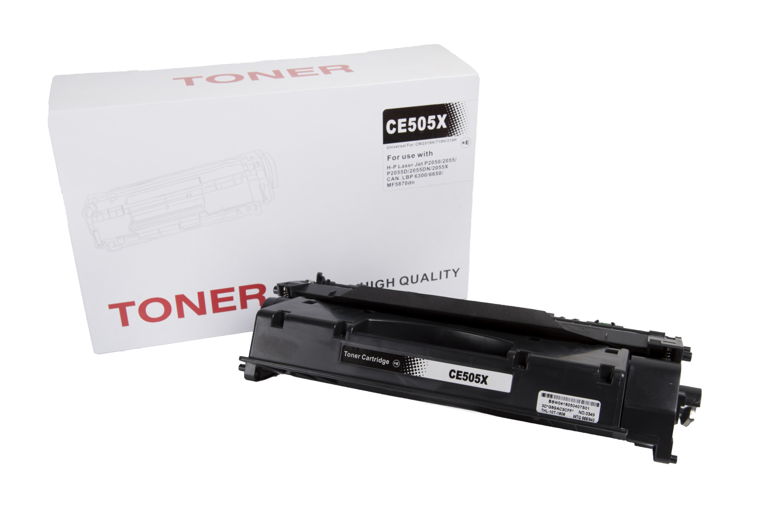 Kompatibilis tonerkazetta töltés CE505X, 05X, CF280A, 80X, 3480B002, 2617B002, CRG719H, CRG720, 6900 lap a HP nyomtatók számára