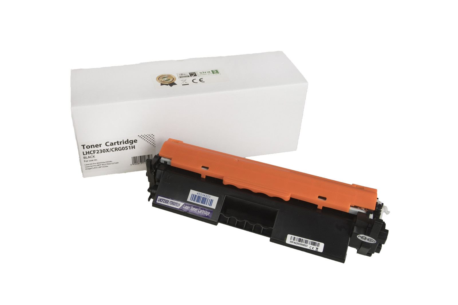 Kompatibilis tonerkazetta töltés CF230X, 30X, 2169C002, CRG051H, 3500 lap a HP nyomtatók számára (Orink white box)