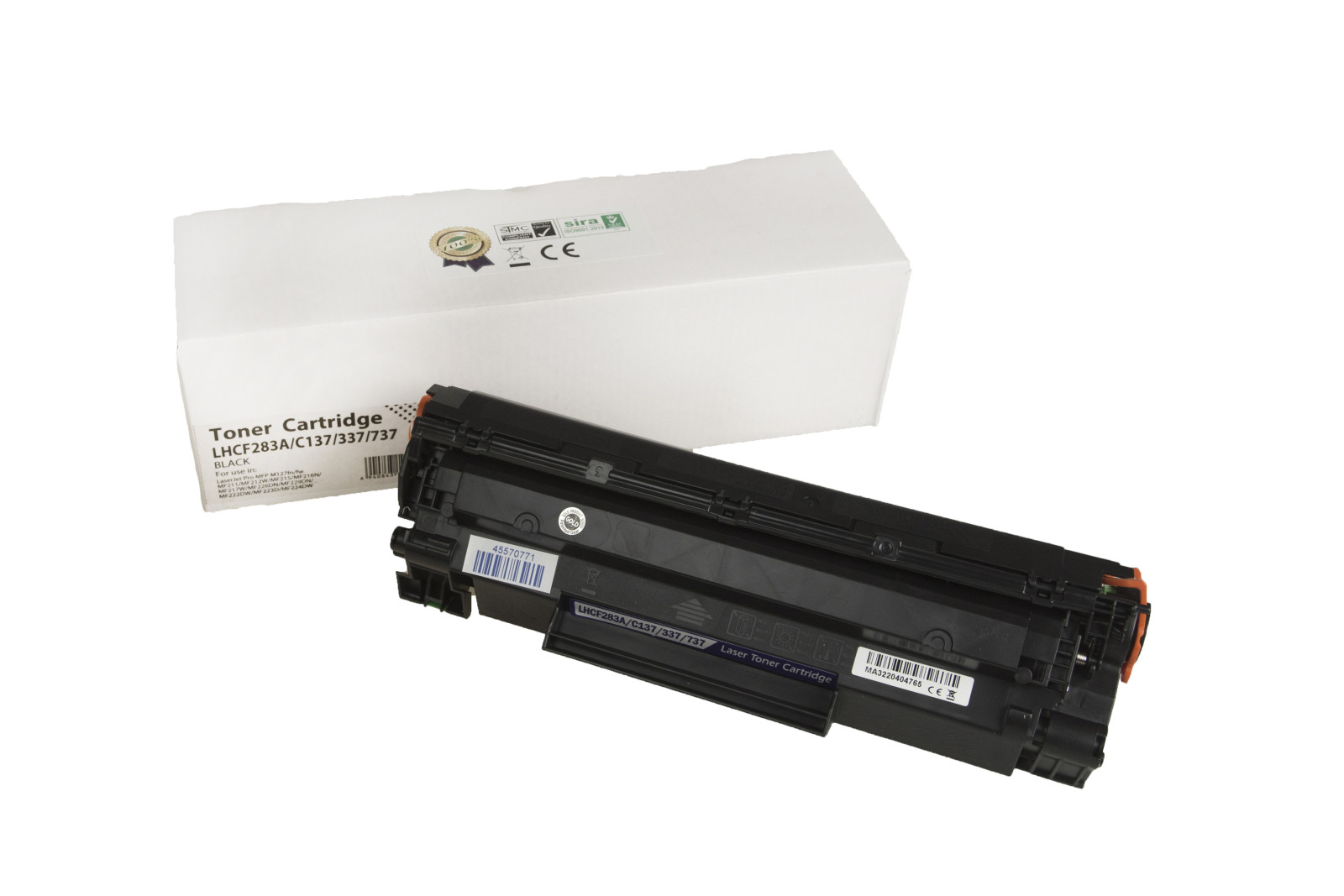 Kompatibilis tonerkazetta töltés CF283A, 83A, CRG737, 1500 lap a HP nyomtatók számára (Orink white box)