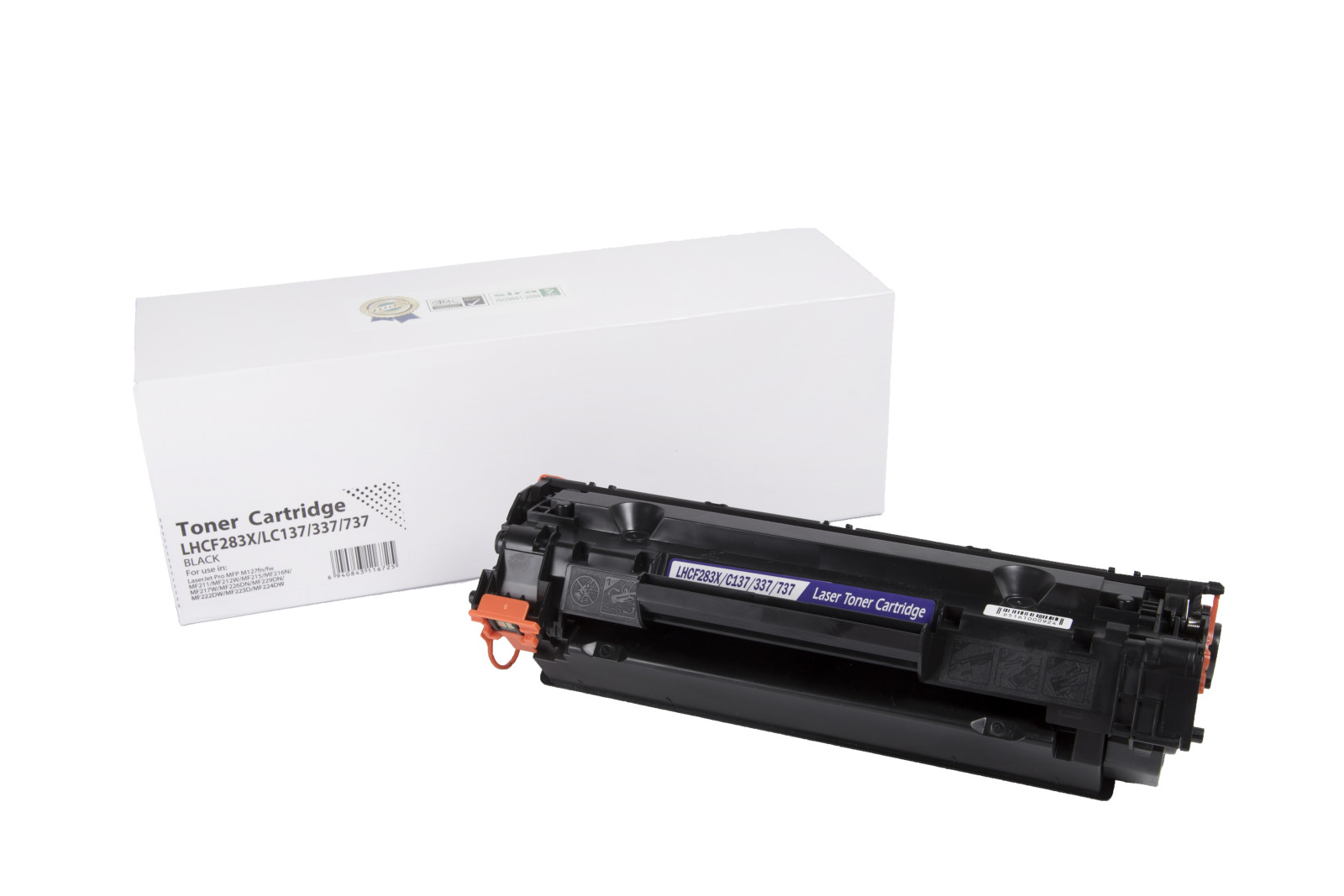 Kompatibilis tonerkazetta töltés CF283X, 83X, 9435B002, CRG737, 2200 lap a HP nyomtatók számára (Orink white box)