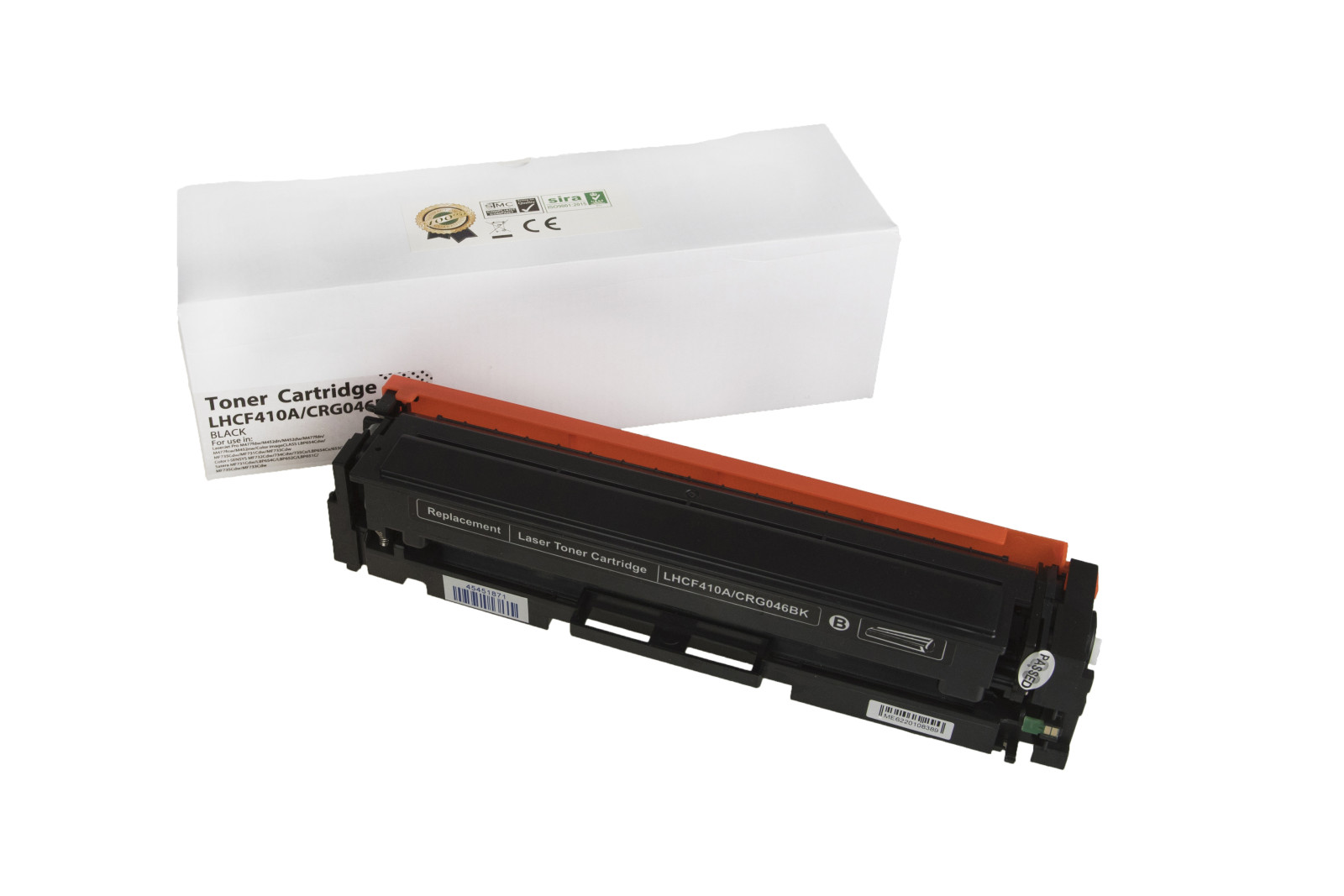 Kompatibilis tonerkazetta töltés CF410A, 410A, 1250C002, CRG046BK, 2300 lap a HP nyomtatók számára (Orink white box)