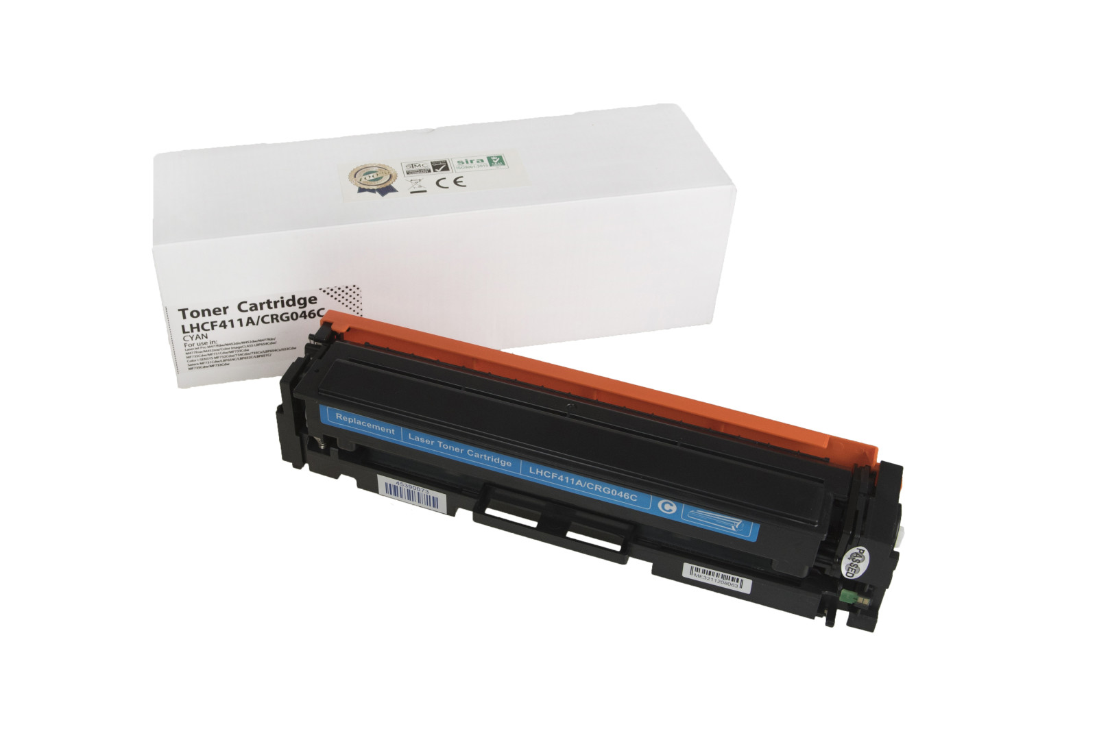Kompatibilis tonerkazetta töltés CF411A, 410A, 1249C002, CRG046C, 2300 lap a HP nyomtatók számára (Orink white box)