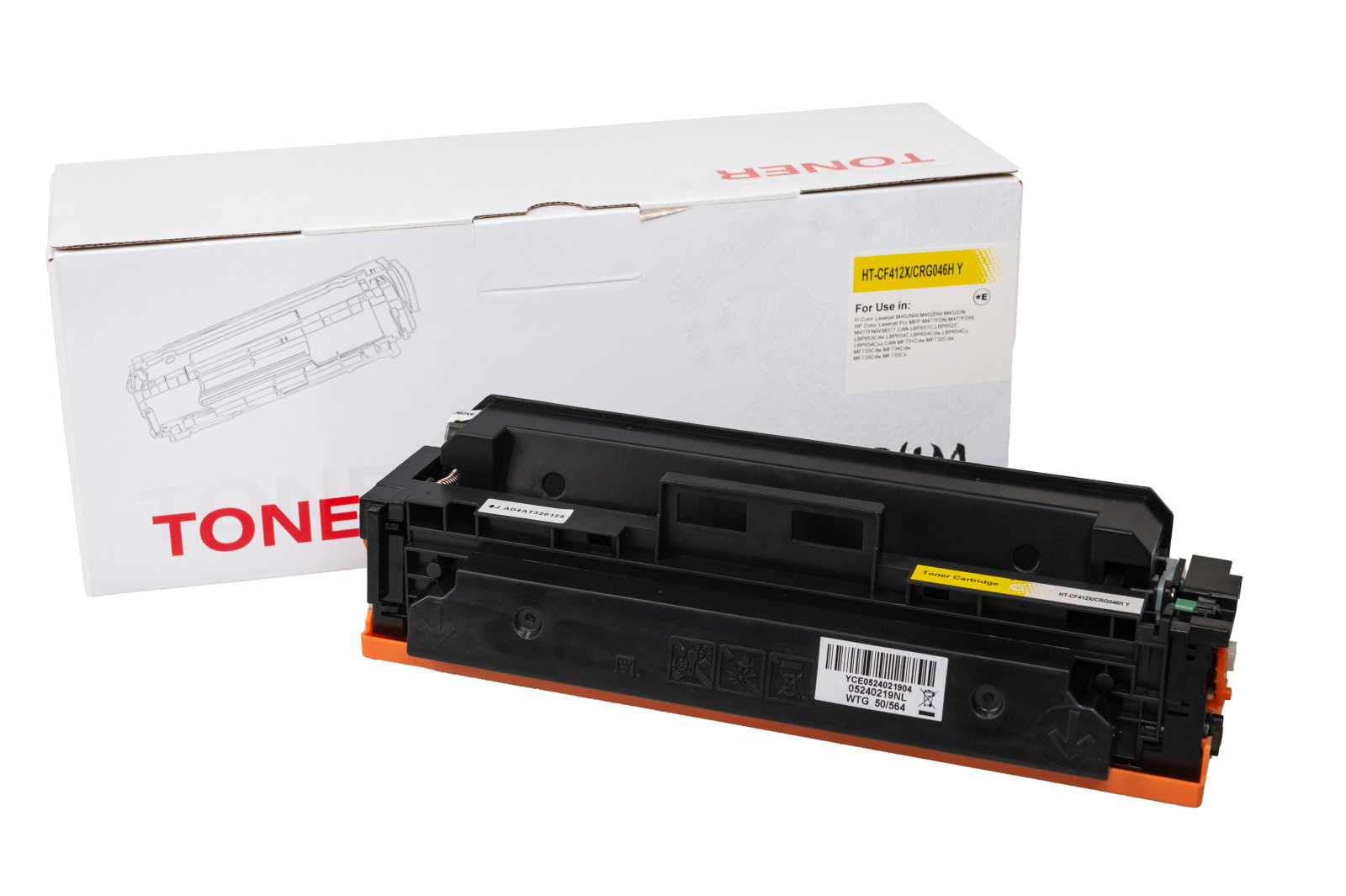 Kompatibilis tonerkazetta töltés CF412X, 410X, 1251C002, CRG046HY, 5000 lap a HP nyomtatók számára