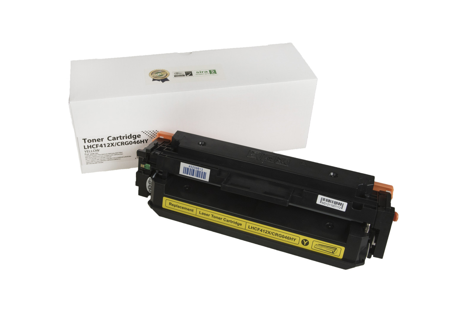 Kompatibilis tonerkazetta töltés CF412X, 410X, 1251C002, CRG046HY, 5000 lap a HP nyomtatók számára (Orink white box)