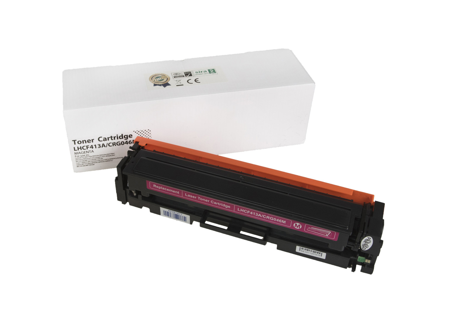 Kompatibilis tonerkazetta töltés CF413A, 410A, 1248C002, CRG046M, 2300 lap a HP nyomtatók számára (Orink white box)