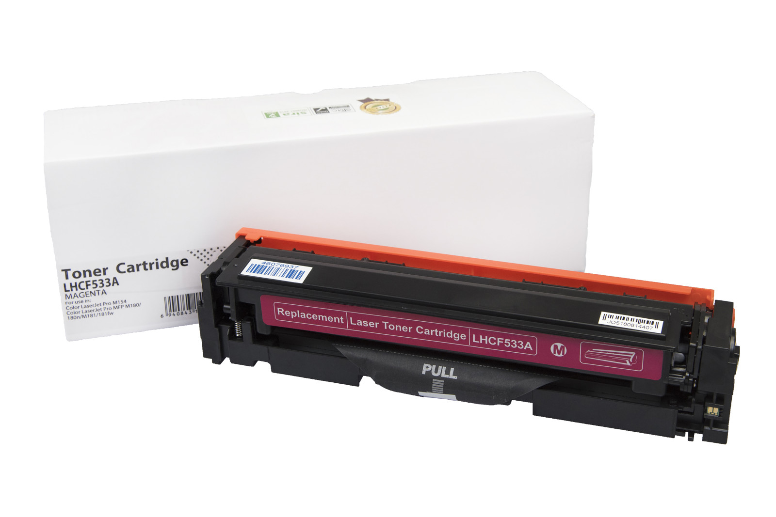 Kompatibilis tonerkazetta töltés CF533A, 205A, 900 lap a HP nyomtatók számára (Orink white box)