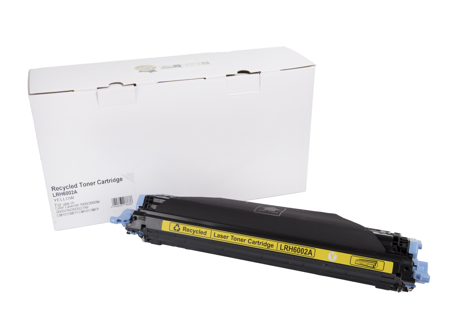 Kompatibilis tonerkazetta töltés Q6002A, 124A, 9421A004, CRG707, 2000 lap a HP nyomtatók számára (Orink white box)